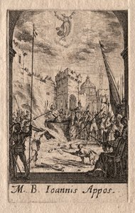 Umučení apoštolů: Svatý Jan Evangelista. od Jacques Callot
