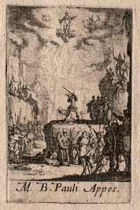 Umučení apoštolů: Svatý Pavel. od Jacques Callot