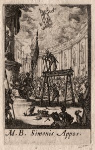 Umučení apoštolů: sv. Šimon od Jacques Callot