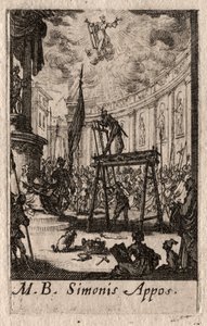 Umučení apoštolů: sv. Šimon. od Jacques Callot
