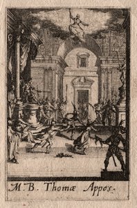 Umučení apoštolů: Svatý Tomáš. od Jacques Callot