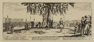 The Miseries of War, č. 11. The Hanging, 1633 od Jacques Callot
