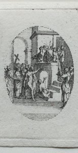 Tajemství umučení: Kristus představený lidu. od Jacques Callot