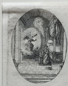 Záhady vášně: Zvěstování. od Jacques Callot