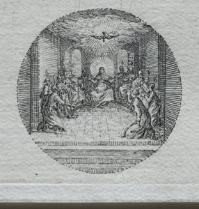 Tajemství umučení: Sestoupení Ducha svatého. od Jacques Callot