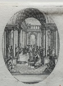 Tajemství umučení: Představení v chrámu. od Jacques Callot