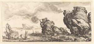 Námořní bitva, pravděpodobně c. 1630. od Jacques Callot