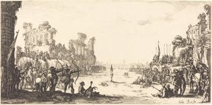The Ordeal by Arrows (Saint Sebastian) od Jacques Callot