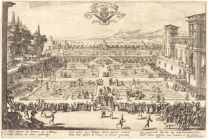 Palácové zahrady v Nancy od Jacques Callot