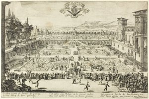 Palácové zahrady v Nancy od Jacques Callot