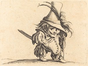 Břichatý muž s vysokým kloboukem od Jacques Callot