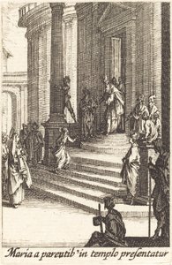 Uvedení Panny Marie, v roce 1630 nebo později. od Jacques Callot