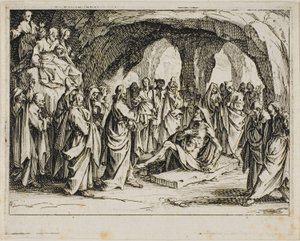 Vzkříšení Lazara z Nového zákona od Jacques Callot