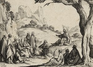 Kázání na hoře, 1635 od Jacques Callot
