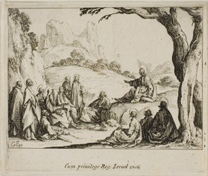 Kázání na hoře z Nového zákona od Jacques Callot