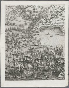 Obléhání La Rochelle: Deska 11, 1628-1630. od Jacques Callot