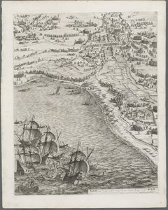 Obléhání La Rochelle: Deska 12, 1628-1630. od Jacques Callot
