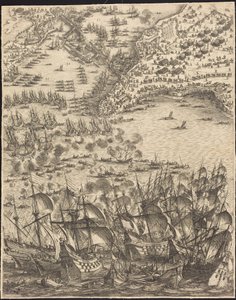 Obléhání La Rochelle [deska 11 ze 16; soubor obsahuje 1952.8.97-112] od Jacques Callot