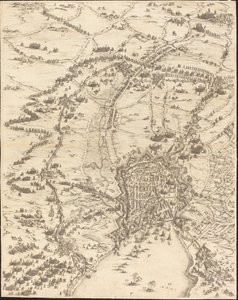 Obléhání La Rochelle [deska 6 z 16, sada obsahuje 1952.8.97-112], 16281631. od Jacques Callot