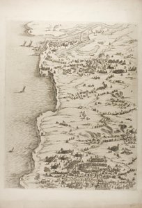 Obléhání La Rochelle, deska jedna od Jacques Callot