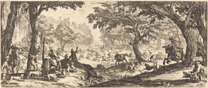 Lov na jelena od Jacques Callot