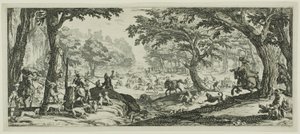 Lov na jelena od Jacques Callot