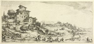Lov na jelena, z různých scén navržených ve Florencii od Jacques Callot
