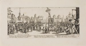 Strappado, deska deset z The Miseries of War od Jacques Callot
