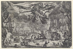 Pokušení svatého Antonína (La tentation de St. Antoine) od Jacques Callot