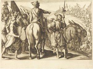 Vojska na pochodu od Jacques Callot