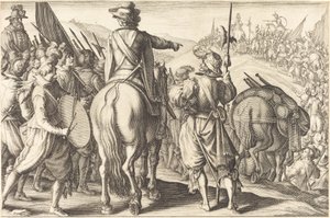 Vojska na pochodu od Jacques Callot