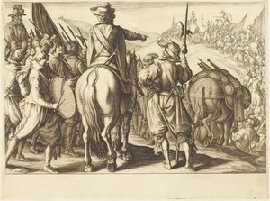 Vojska na pochodu od Jacques Callot