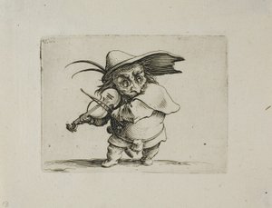 The Violin Player, od Varie Figure Gobbi od Jacques Callot