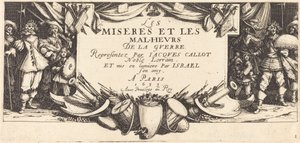 Titulní strana pro „The Large Miseries of War“ od Jacques Callot