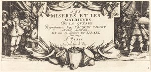 Titulní strana pro „The Large Miseries of War“ od Jacques Callot