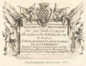 Titulní strana pro "Vojenské cvičení" od Jacques Callot