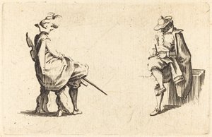 Dvě sedící postavy, c. 1622. od Jacques Callot