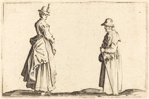 Dvě ženy v profilu, c. 1622. od Jacques Callot