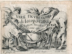 Varie Figure Gobbi, titulní strana 21 rytin ... (rytina) od Jacques Callot