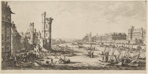 Pohled na Louvre od Jacques Callot