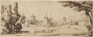 Pohled na hrad od Jacques Callot