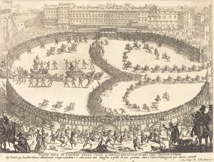 Pohled na festival, 1616. od Jacques Callot