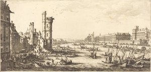 Pohled na Louvre od Jacques Callot