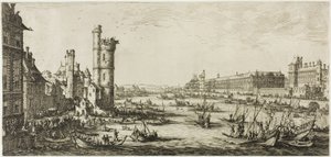 Pohled na Louvre od Jacques Callot