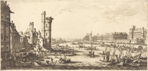 Pohled na Louvre od Jacques Callot