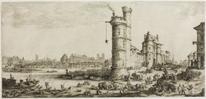 Pohled na Pont Neuf od Jacques Callot