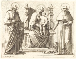Panna a dítě se svatými Jakubem a Jeronýmem, 16081611. od Jacques Callot