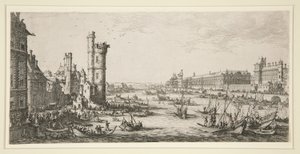 Pohled na Louvre od Jacques Callot