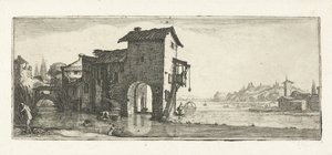 Vodní mlýn od Jacques Callot