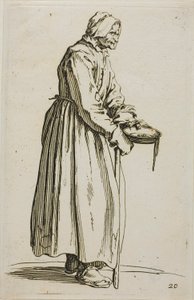 Woman Beggar Holding Alms, plate 20 from The Beggars od Jacques Callot